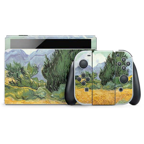 Vincent Van Gogh Wheatfield with Cypresses Nintendo Switch OLED (2021) Skin
